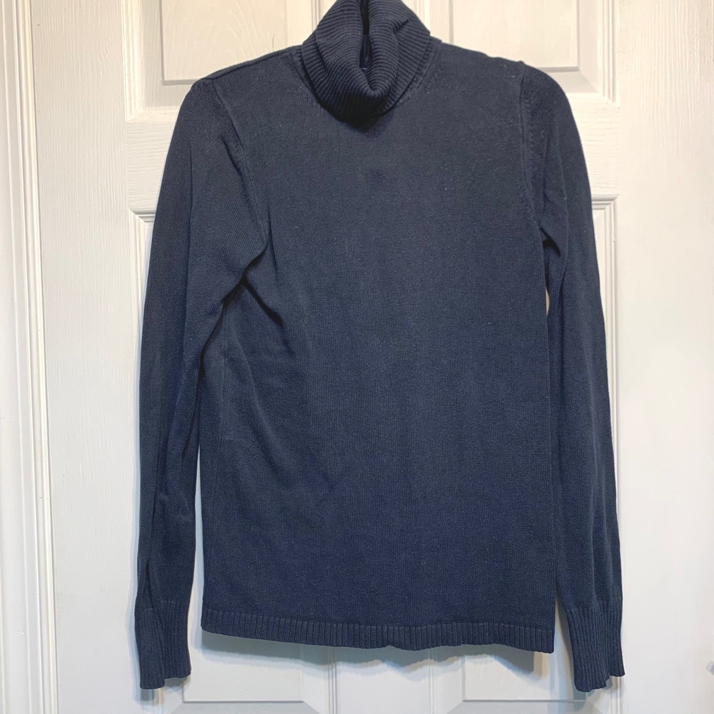 Gap Turtleneck Sweater Size M Navy Blue Long Sleeve Classic Minimalist Preppy